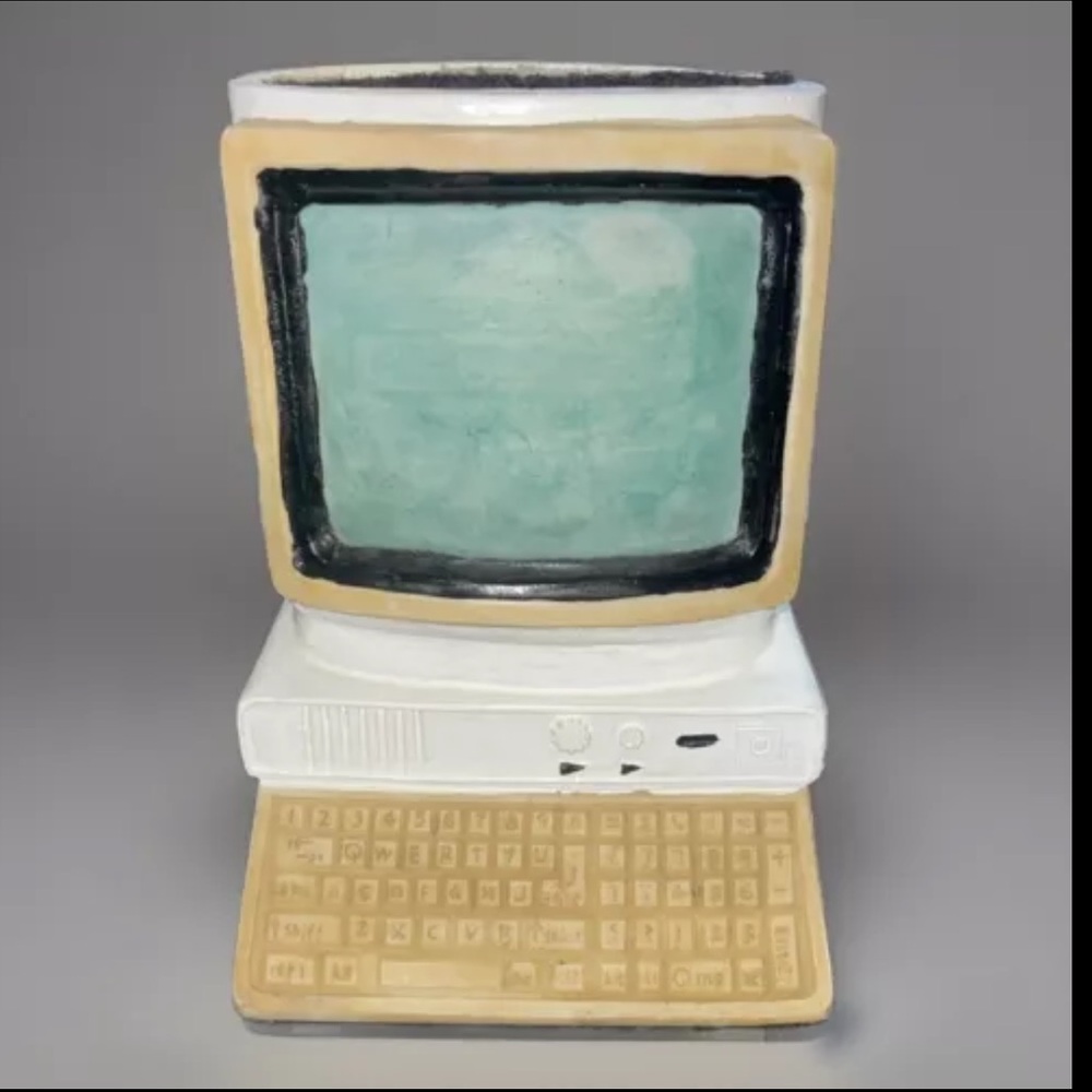 Microsoft? ✨Desktop Resin Computer Caddy Pencil/Pen Holder✨VTG